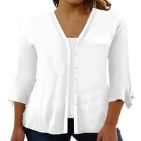 Abtel ženske bluze V izrez majice casual vrhovi dame boemijske tuničke košulje na plaži Stil i m