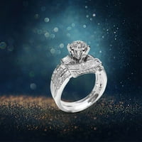 Nakit za dijamantni prsten za rezanje, ružinski prsten, ružin, dijamant, prsten od spar-kle, lagani