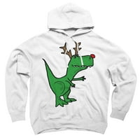 Cool Funny Božićni T-Re Dinosaur sa rogovima bijelog grafičkog pulover Hoodie - Dizajn od strane ljudi l