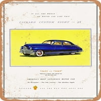 Metalni znak - Packard Custom Osam Touring Sedan Vintage AD - Vintage Rusty Look