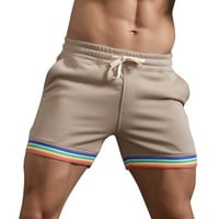 Muške kratke hlače Muške ljetne čvrste boje duge hlače Pocket nacrtavajući labavi povremeni sportski