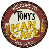 Tony's Man Cave 12 Okrugli metalni znak Kuhinjski bar zidni dekor 200120035116