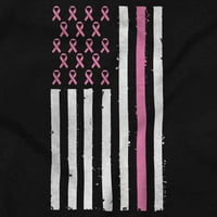 Rak dojke ružičasta vrpca USA zastava Zip Hoodie dukserice Žene Brisco brendovi s