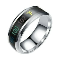 Keusn Fashion Novi fizički inteligentni temperaturni par prsten za prsten za prsten MAGic W