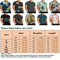 Bomotoo Men Casual TEE 3D digitalni ispis Osnovni T Majice Rad Classic Fit Floral Print Polo majica