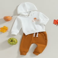 Toddler Baby Boys Halloween Outfits Duksevi od bundeve Dukseri i duge hlače padaju odjeću