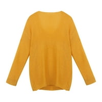 BabySbule Plus Veličina ženske džempere Novi dolasci Žene Modni V-izrez Loover pulover Pulover Duge
