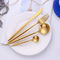 Zapadno zlato set za pribor za jelo od nehrđajućeg čelika Set pribor za jelo Kuhinjski nož za kašiku