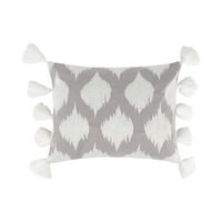 Levte Home - Wexford - Dekorativni jastuk - siva i bijela - Tassels