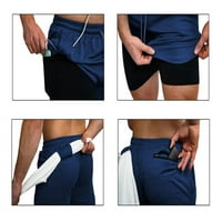 Muškarci 2-ugradnja teretana trčanja Lagane kratke hlače sa kompresijom