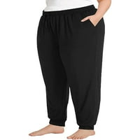 Ženske plus veličine meke čvrste boje Padžama hlače labave casual jogging hlače sa džepovima joga hlače