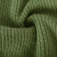 Žene Jesen Zima Ležerne duge rukave Prevelicirani pulover Pulover Solid Chunky pleteni džemper Jumper Army Green M
