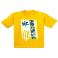Newkward Styles Američka zastava Paramedic Omladinska majica Make u SAD-u Pro America Medic Kids Majica