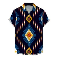 Muška modna bluza Top Tropic Style Print Hawaii Ljeto Okrenite košulju ogrlice Muška plaža Primorsko