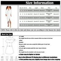 Haljine za žene ženski duboki V-izrez dugih rukava čvrstog fit & bljeskalice Srednja dužina HIP WRAMP