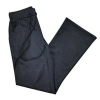 Široke pantalone za noge za žene Ženske modne palazzo pantalone za žene Ženske modne ljetne čvrste povremene džep elastične struke duge hlače