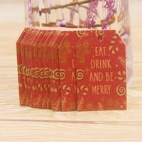 Dianhelloya ekološki božićni oznake Jedinstveni uzorak papir Viseći poklon naljepnice Xmas ukrasi za