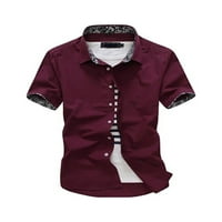 Pfysire muns ljetna majica s kratkim rukavima Bluza Ležerne prilike za firmu 3xl vino crveno