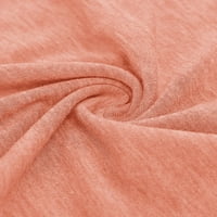 Beiwei Ženska majica Dugi rukav Tee Cat Print Majica Lagani pulover Dame Tops Crew Crt Crt Casual Tunic Bluse Pink L