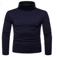 Muški topli zimski termički pulover dugih rukava sa dugim rukavima debela s kapuljačom s kapuljačom dukserica Slim Fit Stretch majica