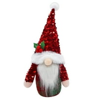 Dwarf igračka super sjajna vizualna efekta Fine teksture Sequin šešir Dizajn Veliki dekorativni poliester božićni bezsečni patuljak Decor za kuću