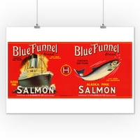 Plavi lijevak marke sa lososom - Seattle, WA