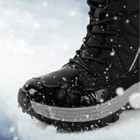 Dyfzdhu modne žene zimska voda otporna na ravnu čipku Up up čine tople snježne čizme ugodne cipele srednje