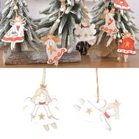 Božićni print Drveni privjesak Božićni ukrasi ukrasi Kućni tržni centar Atmosfera Dekoracija