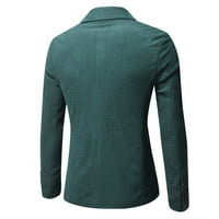 KETYYH-CHN MENS Office Blazers dugih rukava Ležerne prilike za labave bluže za muškarce Dame 2XL, zeleno