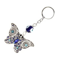 Rosarivae vintage ključ za ključeve ključeva sa leptirima i privjeskom na privjesak na privjesak
