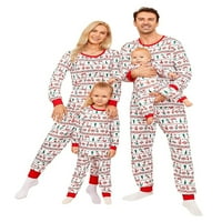 MA & Baby podudaranje porodičnih pidžama postavlja Božićnu PJ-ov čahuru dugih rukava i donjih salona