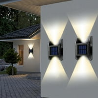 SOLARNI SQUATEL STVORI Zidni zidni svjetiljke, crne zidne svjetiljke gore i dolje, IP vodootporna zidna