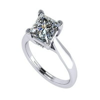 3.00ct princeza Lucita Solitaire simulirani dijamantni zaručni prsten za vjenčanje 14K zlato - veličine