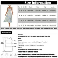 Haljine za žene ženski a-line dugi grafički grafički otisci bez rukava CREW CREW casual prodaje A-line