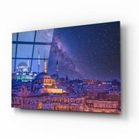 Epska umjetnost 'Mliječni put nad Istanbulom' Mark a Paulda, akrilna staklena zida Art, 16 x12