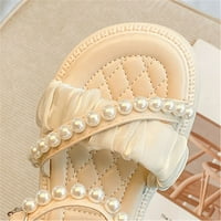Djevojke Sandale Otvoreno dizajn mrežaste posude Sandale Bowknots Ravne sandale Ljetne haljine cipele