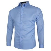 Auroural Muškarci dugih rukava Muški novi stil moda čista majica s dugim rukavima modna udobna bluza