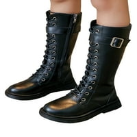Rochimi Girl Riding Boot sa patentnim zatvaračem za cipele sa visokim čizme Vodootporne cipele Girls