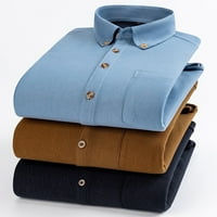Ležerne košulje za haljine Muške modne jednostavne džepne džep džemper džemper džemper
