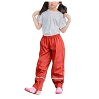 FOPP prodavač dječje djevojke dječake kišne dungare, kišne pantalone, dječje hlače i vodootporne blato pantalone, prozračne hlače blata za dječake i djevojke, kopanje pantalone crveno 134