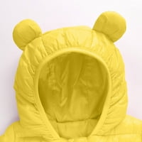 Zimski kaput za dječje dječje djece djevojke slatka medvjeda kapuljača podstavljena lagana jakna na