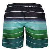Bomotoo muški dno prugaste plažne kratke hlače na srednjim stručnim ljetnim kratkim hlačama casual plaža