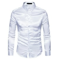 DTIDTPE Flannel majica za muškarce, muške visokokvalitetne ležerne modne sjajne majice s dugim rukavima