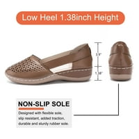 LOAFERS ZA ŽENSKE Ljetne sandale klizne na cipele udobni stanovi smeđa veličina 10