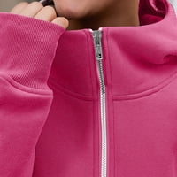 Levmjia Ženske dukseve Puni zip klirens jesen zimske jakne kaputi modni patentni zatvarač na vrhu dugih