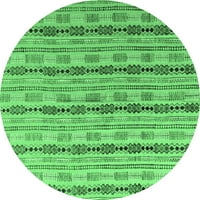 Ahgly Company u zatvorenom okruglom sažetkom smaragdno zelene moderne prostirke, 5 'krug