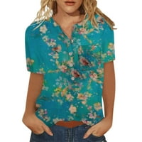 Bluze za žene modne bluze kratkih rukava trendi ljetna majica labavi fit modni modni masti