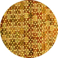 Ahgly Company u zatvorenom okruglom sažetkom žute prostirke savremene površine, 5 'kruga