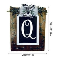 Viseći ukrasi čišćenja prezimena Godina kružna vijenac s prednjim vratima, ukrasni viseći plakete ispred