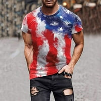 Muške majice Dan neovisnosti vrhovi Ljetni modni casual pričvrsni 3D digitalni ispis majica kratkih
